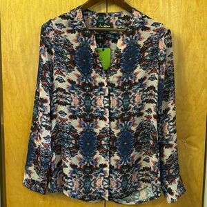 SAM EDELMAN
Devon Long Sleeve Blouse In Multi size small